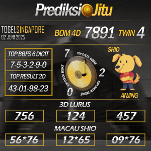 Prediksi SGP Paling Akurat Senin 02 Juni 2025