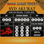Kode Syair Togel HK Akurat Hari Ini Selasa, 17 Juni 2025