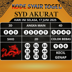 Kode Syair Togel HK Akurat Hari Ini Selasa, 17 Juni 2025