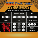 Kode Syair Togel SDY Akurat Hari Ini Sabtu, 14 Juni 2025