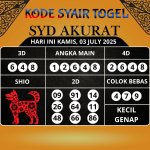 Kode Syair Togel SDY Akurat Hari Ini Kamis, 03 Juli 2025