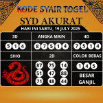 Syair Togel SDY Paling Akurat Hari Ini Minggu, 20 Juli 2025