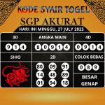 Syair Togel SGP Paling Akurat Hari Ini Minggu, 27 Juli 2025